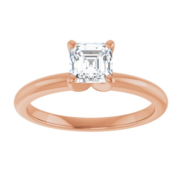 asscher-14K Rose gold