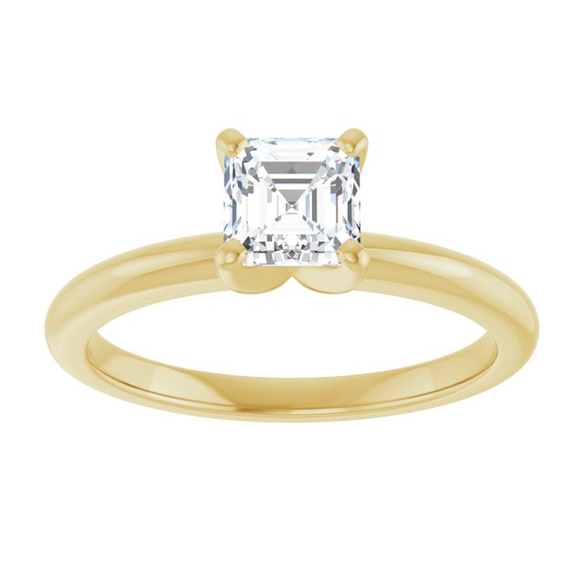 asscher-14K Yellow gold