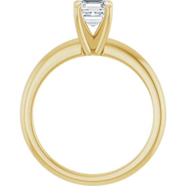 asscher-18K Yellow gold