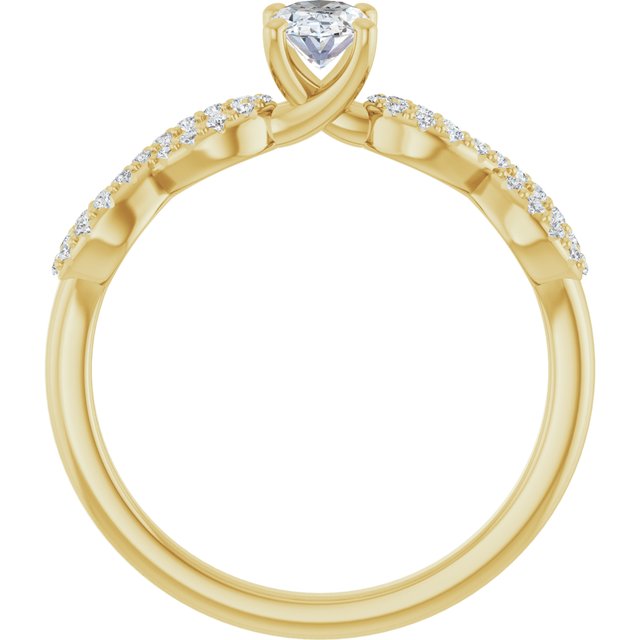 oval-10K Yellow gold