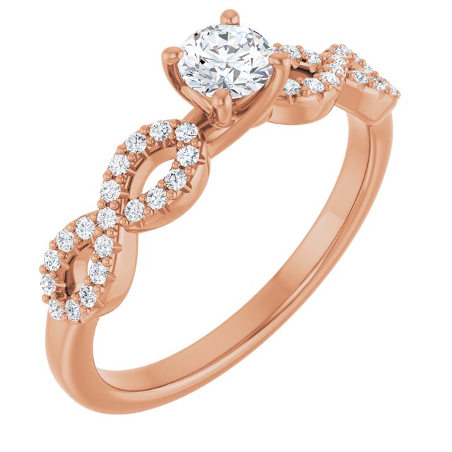 round-14K Rose gold