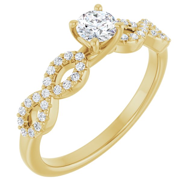 round-14K Yellow gold