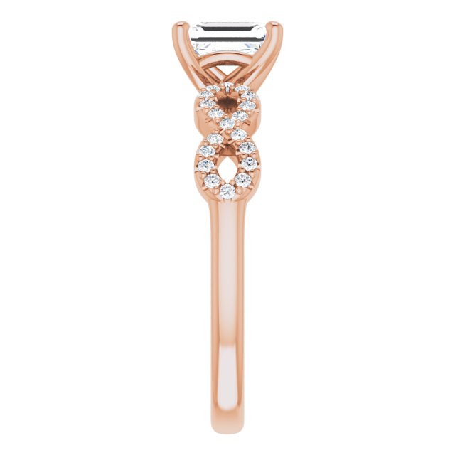 emerald-14K Rose gold