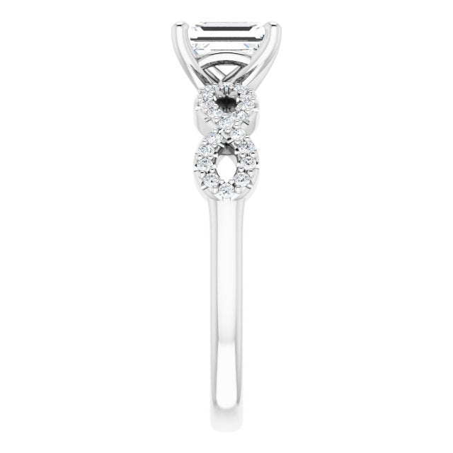 emerald-10K White gold