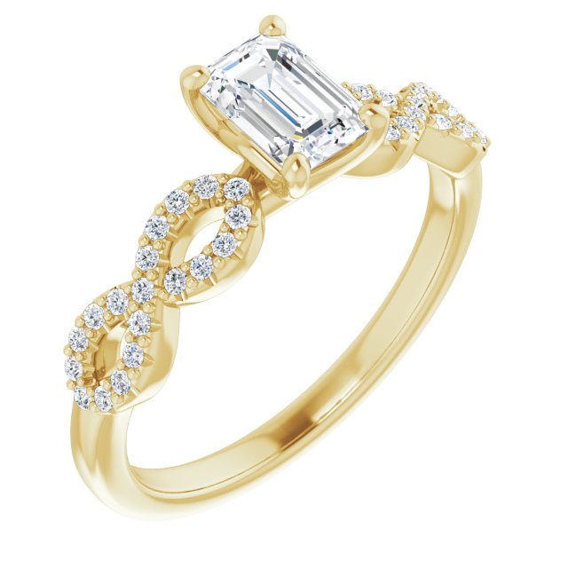 emerald-10K Yellow gold