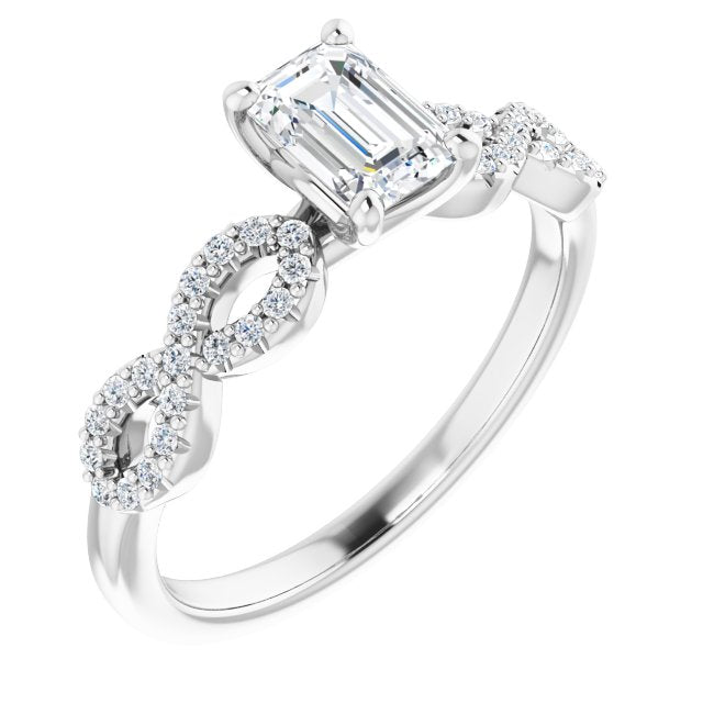 emerald-10K White gold