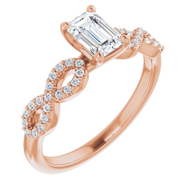 emerald-10K Rose gold
