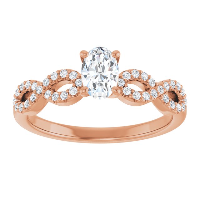 oval-10K Rose gold