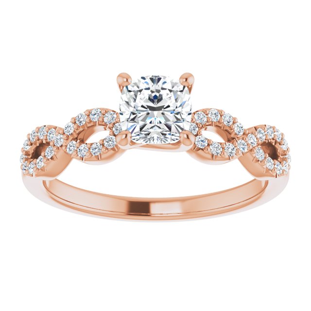cushion-18K Rose gold
