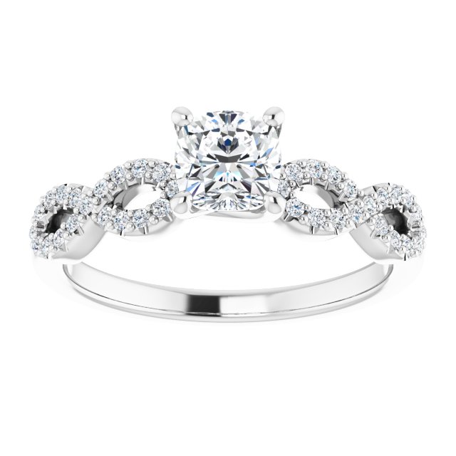 cushion-18K White gold