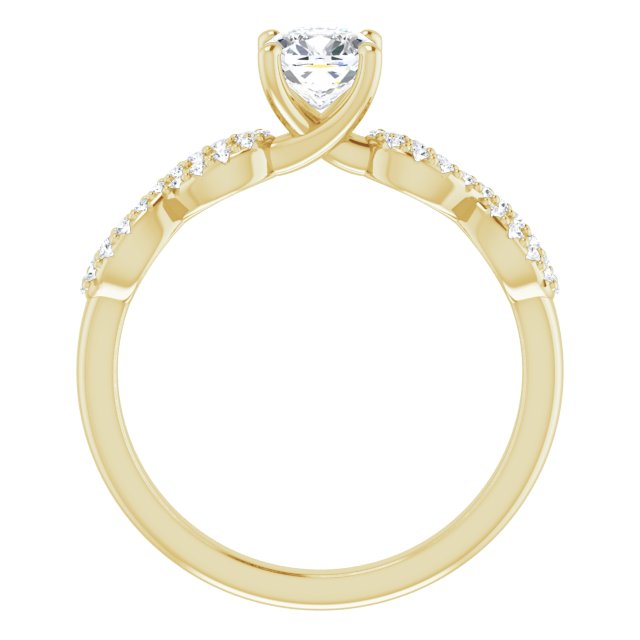 cushion-14K Yellow gold