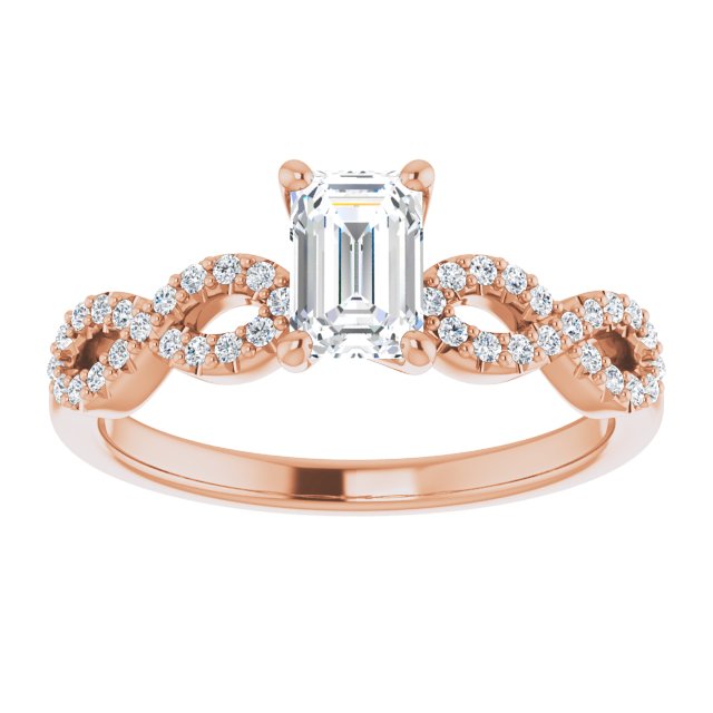 emerald-18K Rose gold