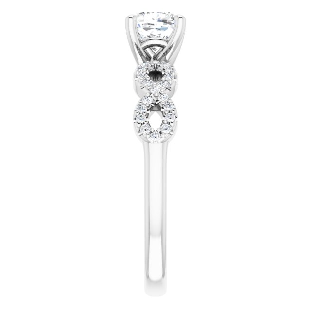 cushion-14K White gold