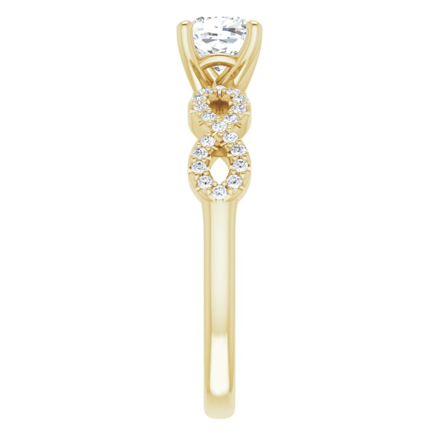 cushion-18K Yellow gold
