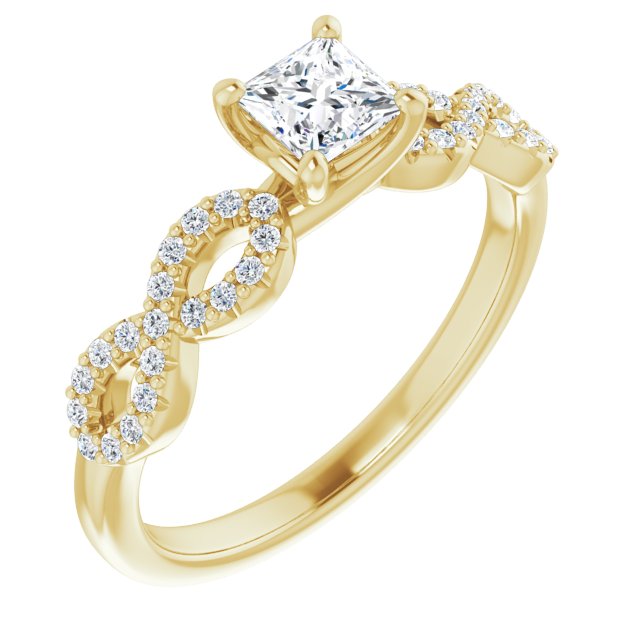 square-14K Yellow gold