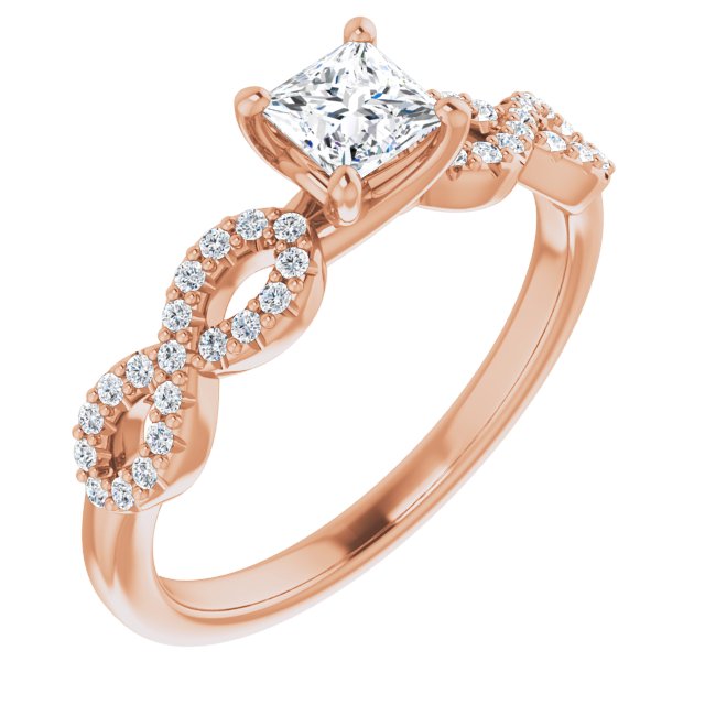 square-18K Rose gold