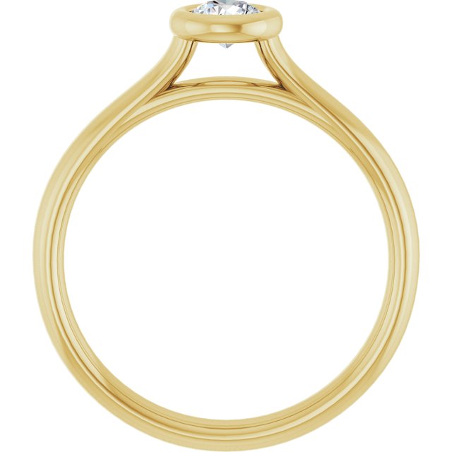 round-18K Yellow gold