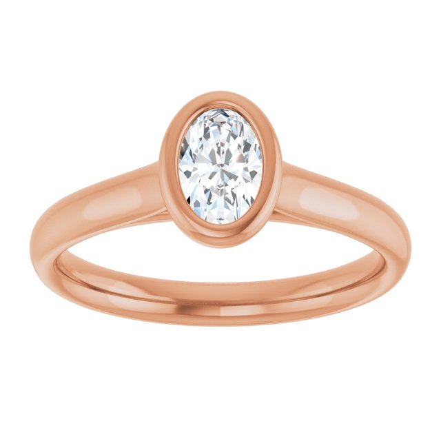 oval-10K Rose gold