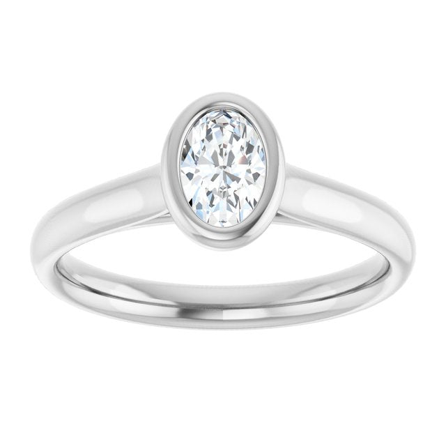 oval-10K White gold