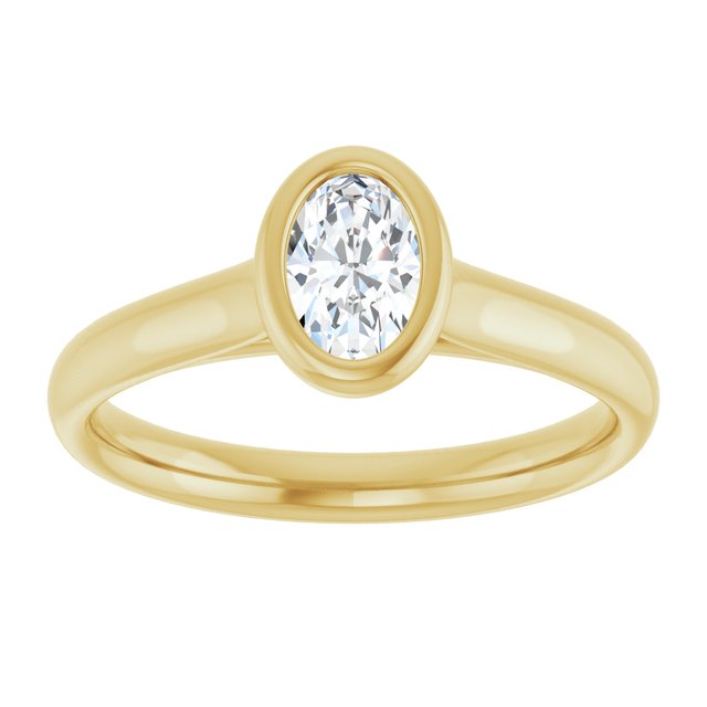 oval-10K Yellow gold
