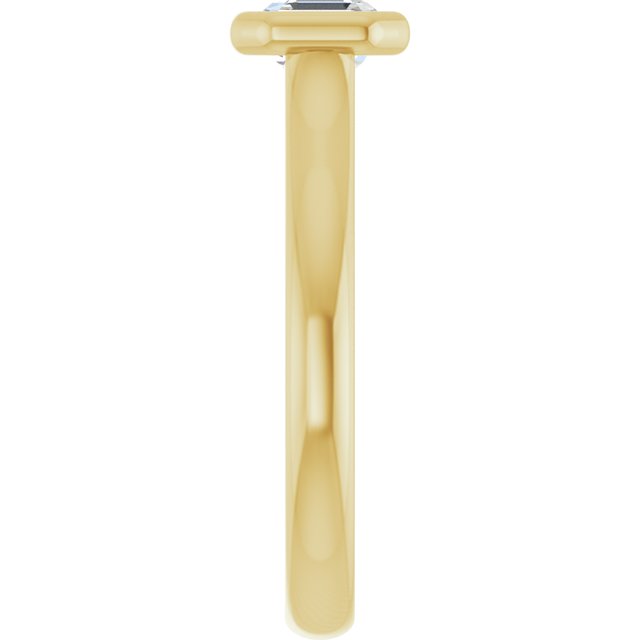asscher-18K Yellow gold