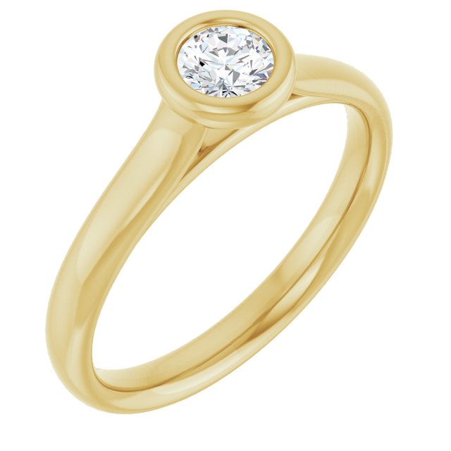 round-18K Yellow gold