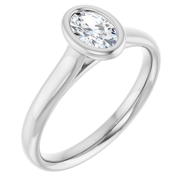 oval-10K White gold