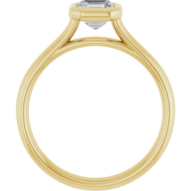 asscher-14K Yellow gold