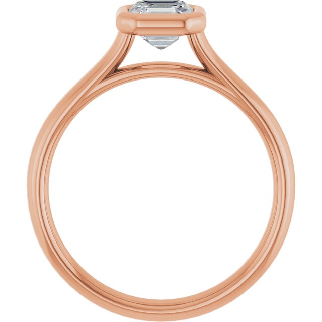 asscher-14K Rose gold