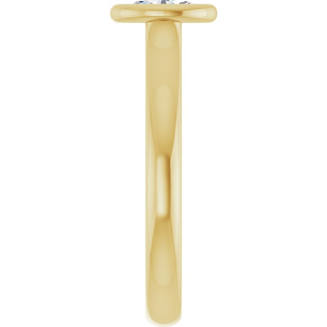 oval-14K Yellow gold