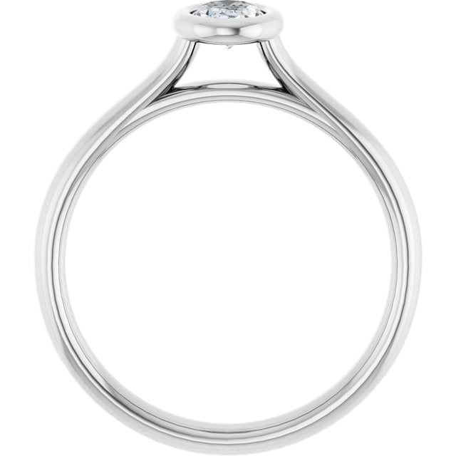 oval-14K White gold