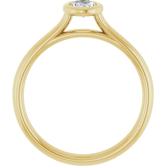 oval-14K Yellow gold