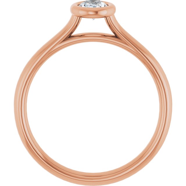 oval-14K Rose gold