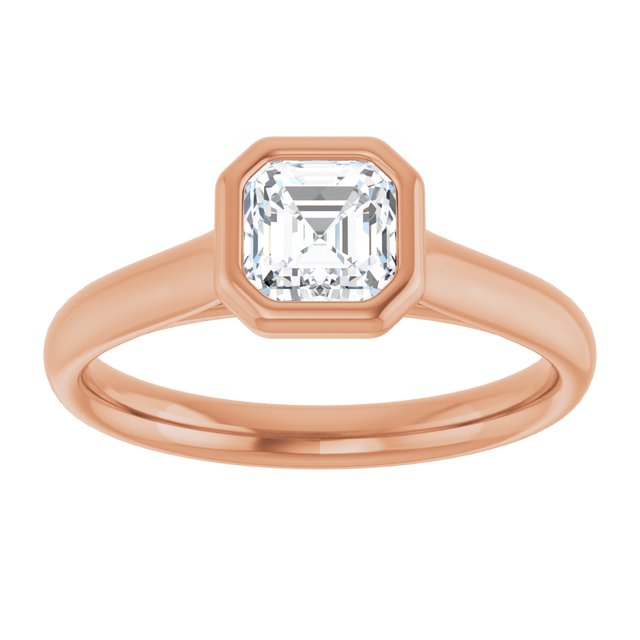 asscher-18K Rose gold
