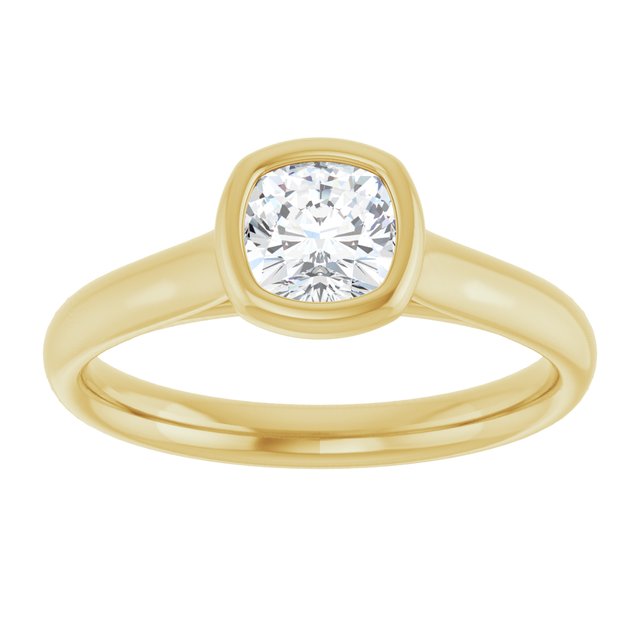 cushion-10K Yellow gold
