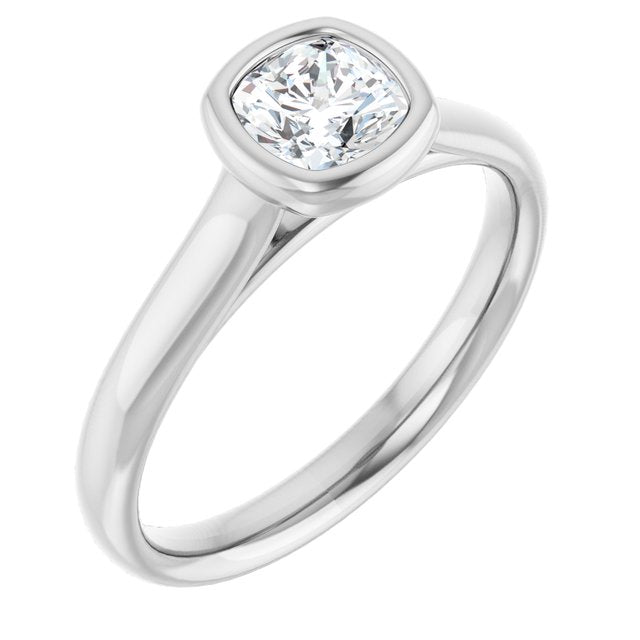 cushion-10K White gold