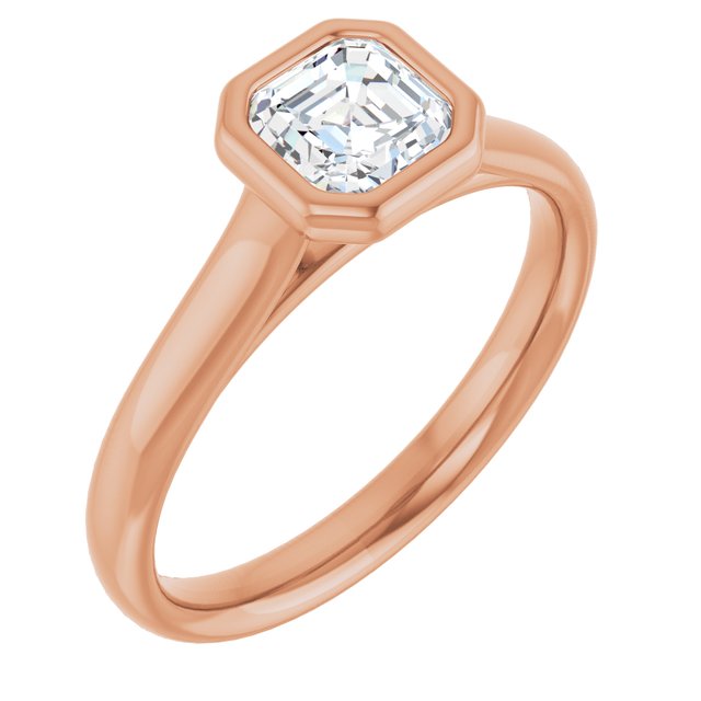 asscher-18K Rose gold