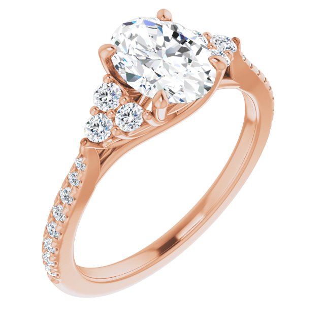 oval-18K Rose gold