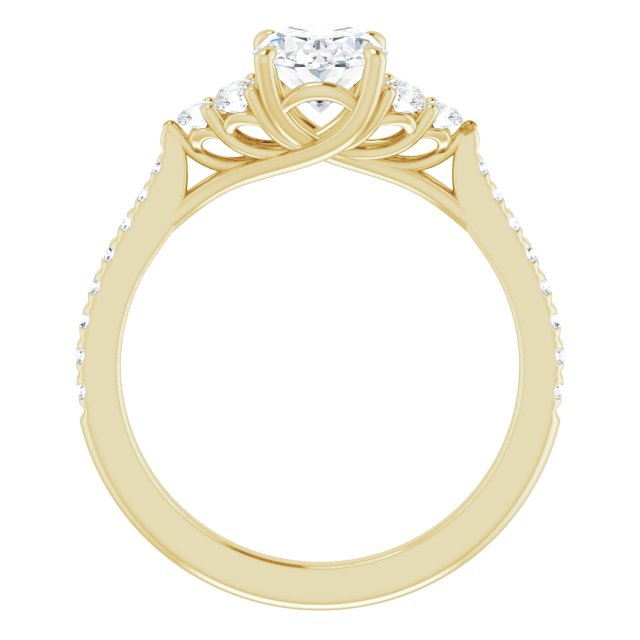 oval-10K Yellow gold