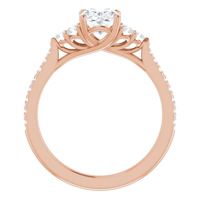 oval-10K Rose gold