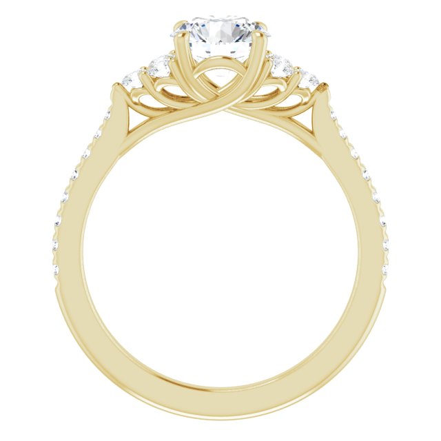 round-18K Yellow gold