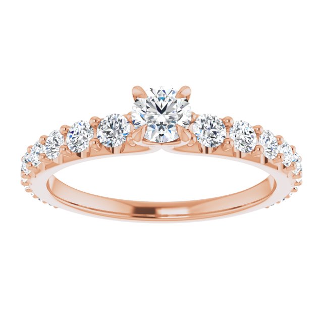 round-14K Rose gold