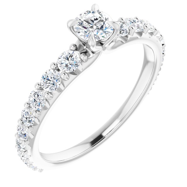 round-14K White gold