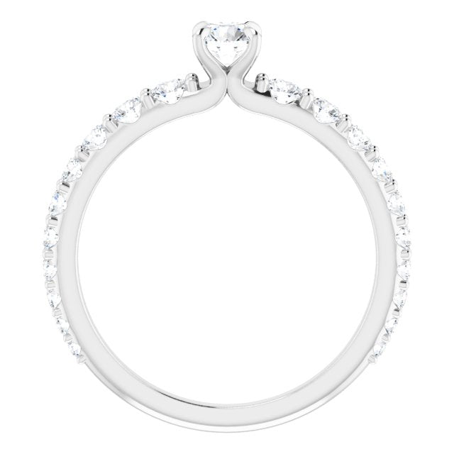 round-14K White gold