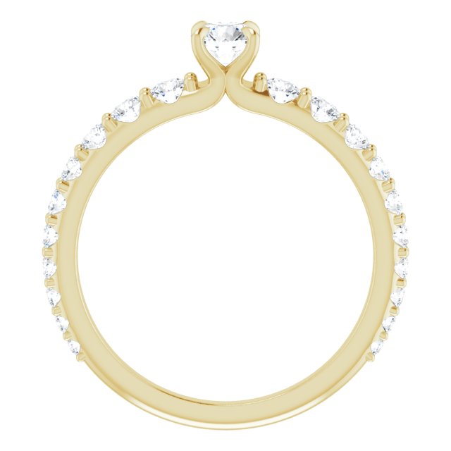 round-14K Yellow gold
