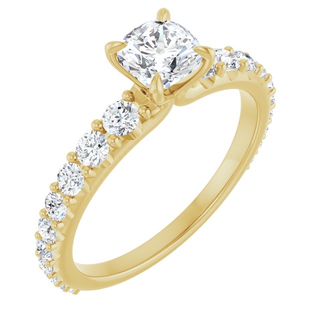 cushion-10K Yellow gold