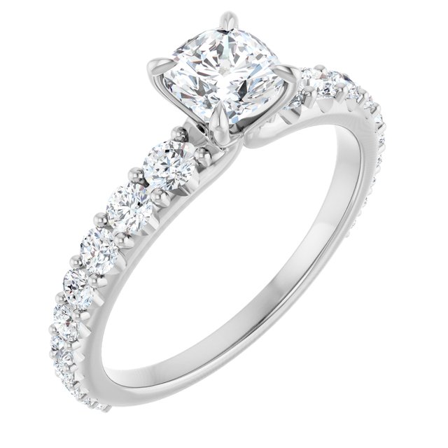 cushion-10K White gold