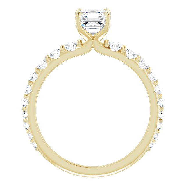 asscher-10K Yellow gold
