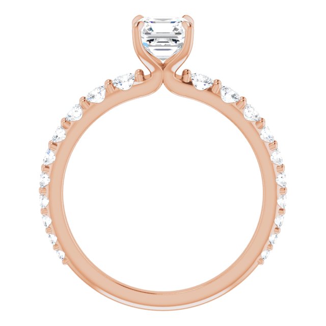 asscher-10K Rose gold