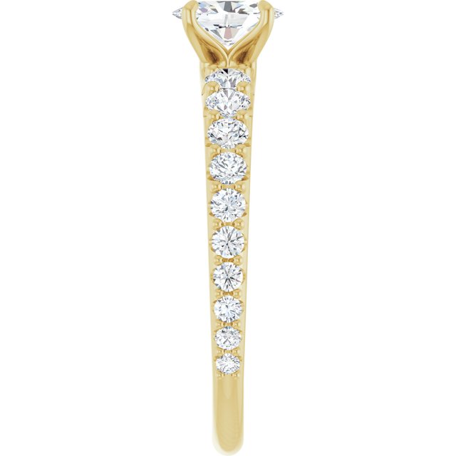 oval-10K Yellow gold